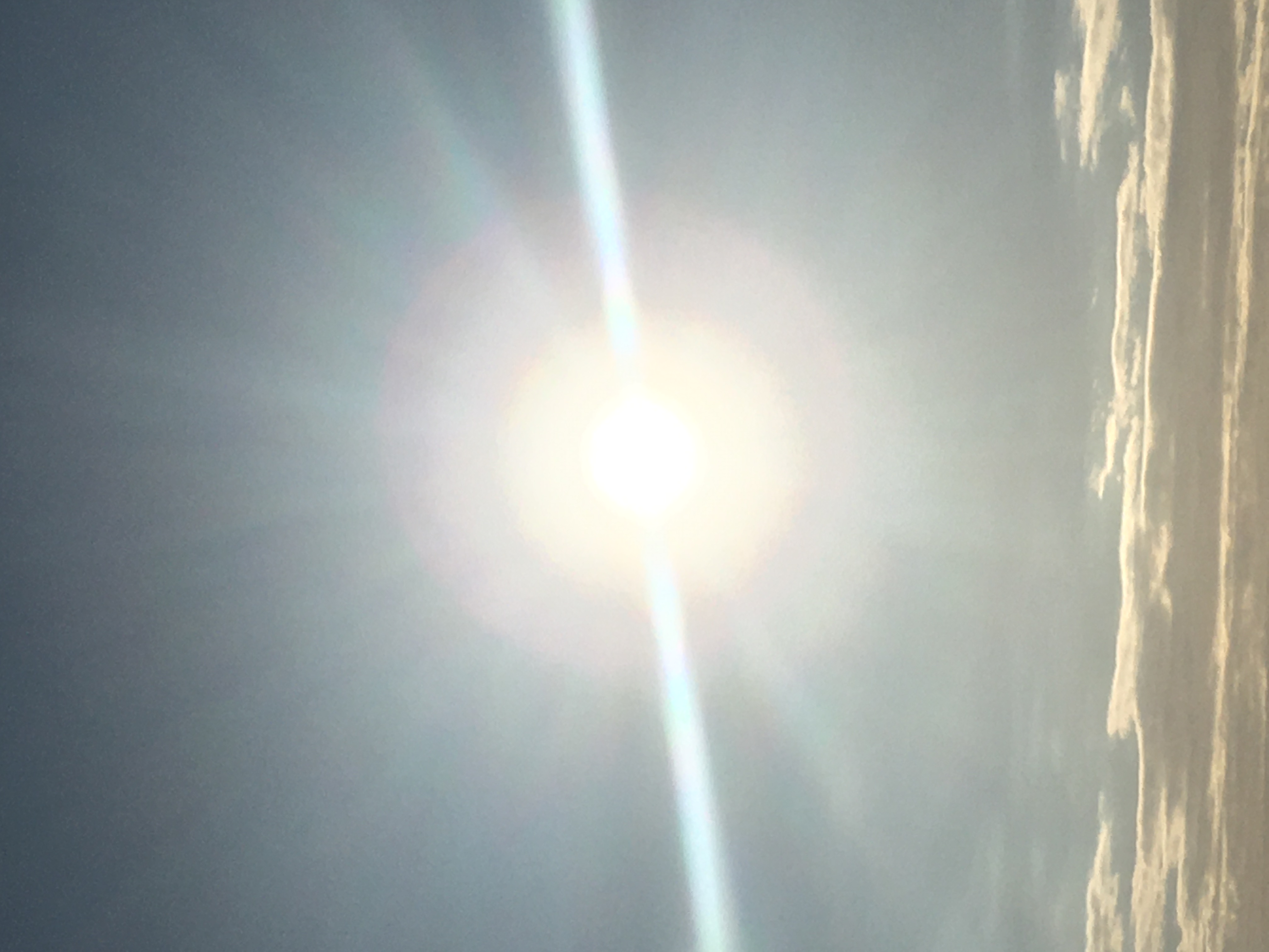 Photograph of the sun taken a Muriwai Beach